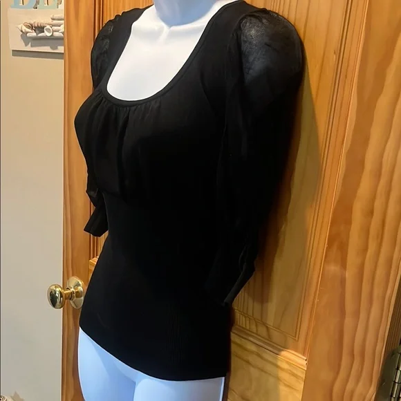 Boston Proper Elegant Black Women's Top - Picture 5 of 8